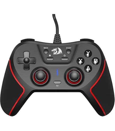 Controle Gamer Redragon Saturn Preto USB com Vibração G807